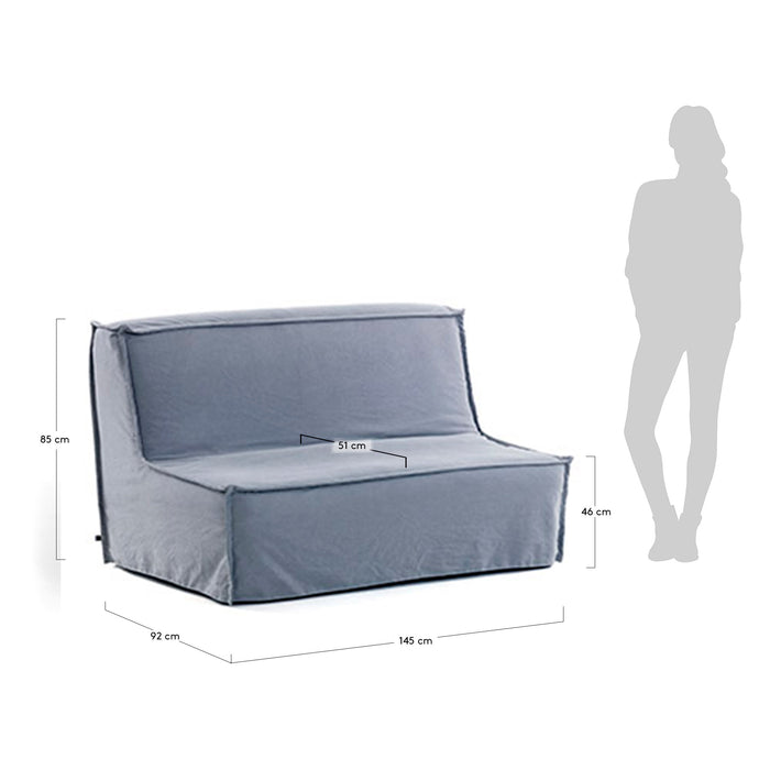 Sofá cama Lyanna 140 cm azul