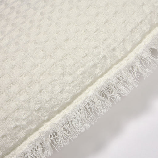 Funda de cojín Shallow 100% algodón blanco de 30 x 50 cm