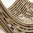 Butaca Tika ratán y patas de madera maciza de caoba