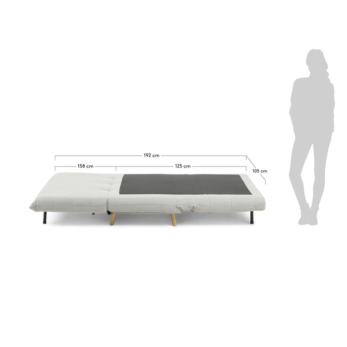 Sofá cama Susan 105 cm gris claro