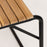 Mesa Yukari madera maciza acacia efecto teca patas acero negro 165 x 90 cm FSC 100%