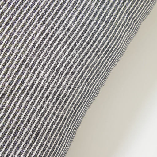 Funda cojín Marena 100% lino rayas negro y blanco 45 x 45 cm
