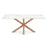 Mesa Argo 200 x 100 cm porcelánico patas de acero efecto madera