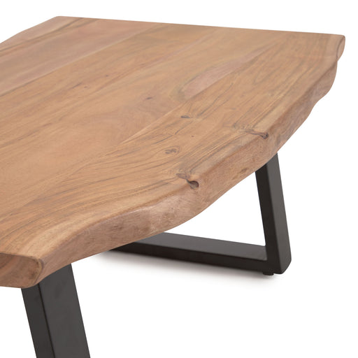 Mesa de centro Alaia de madera maciza de acacia con acabado natural 115 x 65 cm