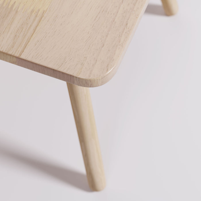 Mesa infantil cuadrada Dilcia madera maciza caucho 55 x 55 cm
