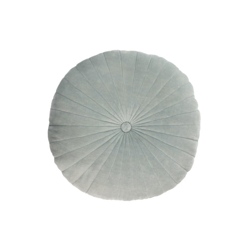 Cojín redondo Brunetta de terciopelo turquesa claro Ø 35 cm