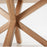 Mesa Argo 200 x 100 cm melamina acabado natural patas de acero efecto madera