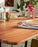 Mesa Barcli 160 x 90 cm madera maciza de acacia patas de acero acabado negro