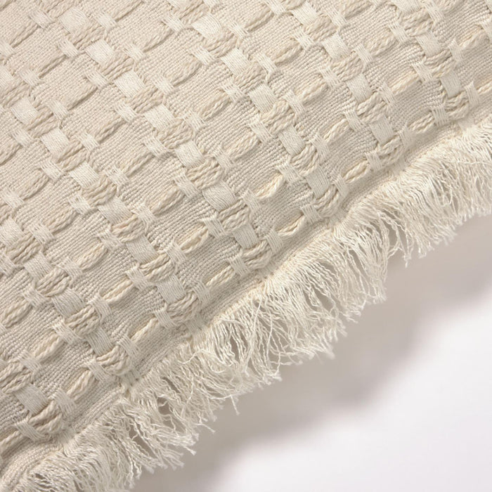 Funda de cojín Shallowin 100% algodón blanco de 45 x 45 cm