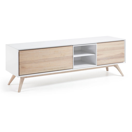 Mueble TV Uxia 160 x 65 cm de madera maciza de acacia — Koduz