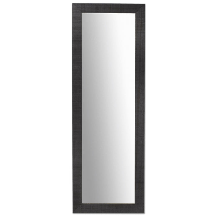 Espejo Seven de madera maciza de ayous 52 x 152 cm negro