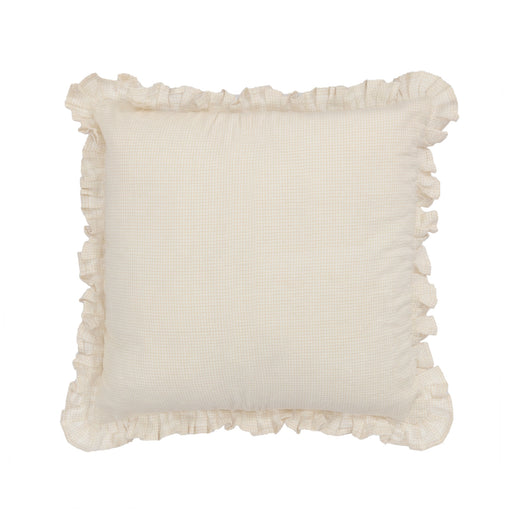 Funda cojín Nacha de algodón y lino beige 45 x 45 cm