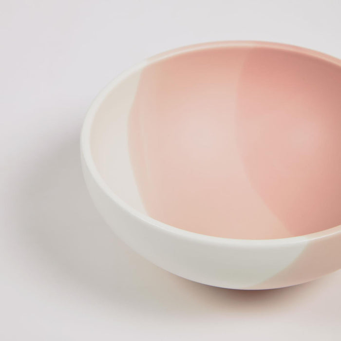 Bol pequeño Sayuri de porcelana rosa y blanco