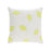 Funda cojín Etel 100% algodón limones amarillo y blanco 45 x 45 cm