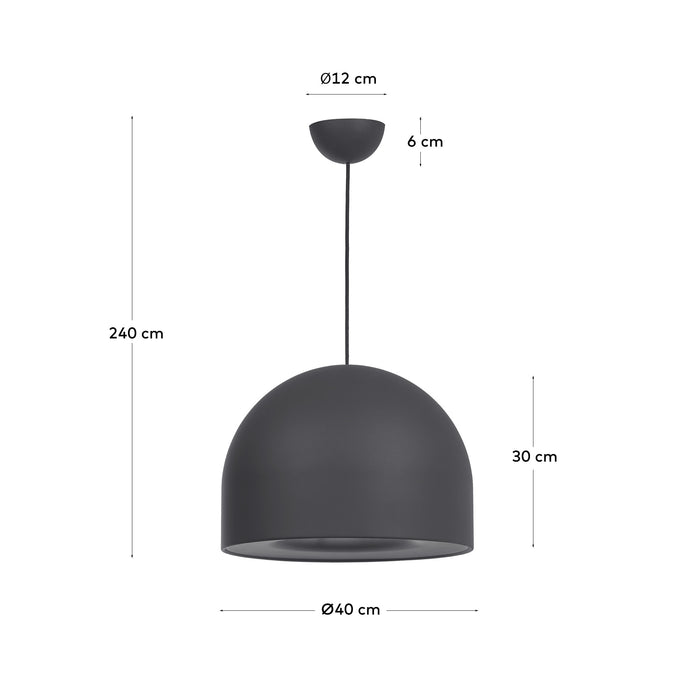 Lámpara de techo Karina de aluminio negro