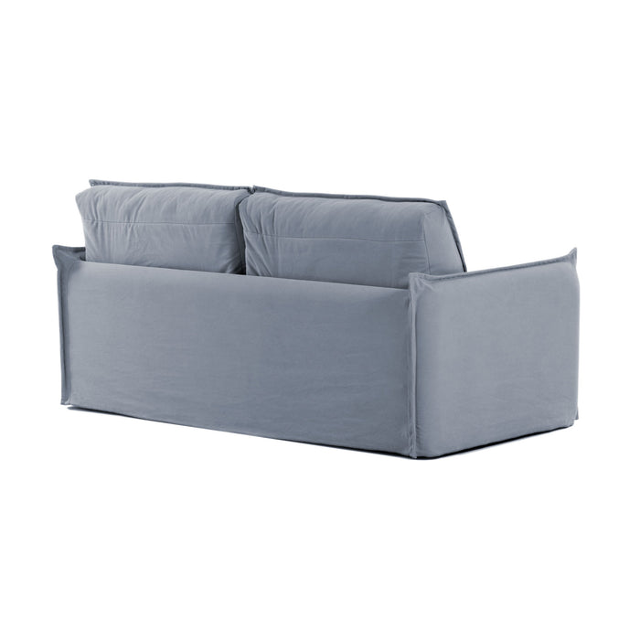 Sofá cama Samsa visco azul 160 cm
