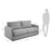 Sofá cama Kymoon poliuretano gris claro 160 cm