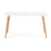 Mesa Wad 140 x 80 cm cm lacado blanco patas de madera maciza de haya
