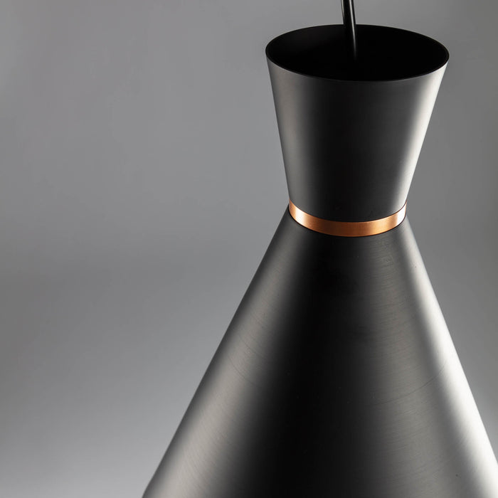 Lámpara de techo Vesta de acero con acabado negro