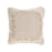 Funda de cojín Edelma 100% algodón beige con flecos de 45 x 45 cm