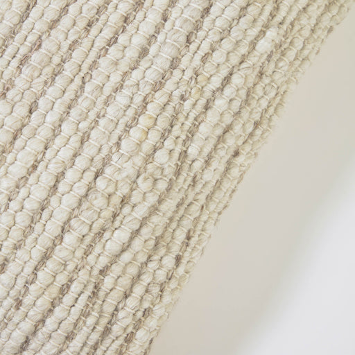 Funda cojín Maday de lana y algodón beige 45 x 45 cm