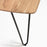 Mesa Barcli 160 x 90 cm madera maciza de acacia patas de acero acabado negro
