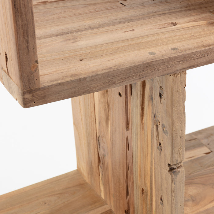 Estantería Aroba de madera maciza de teca reciclada 55 x 132 cm