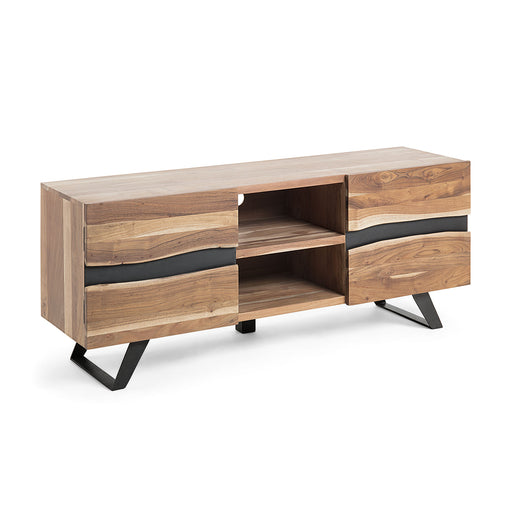 Mueble TV Uxia 160 x 65 cm de madera maciza de acacia