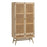 Armario Nalu de madera maciza de mindi y ratán 90 x 175 cm