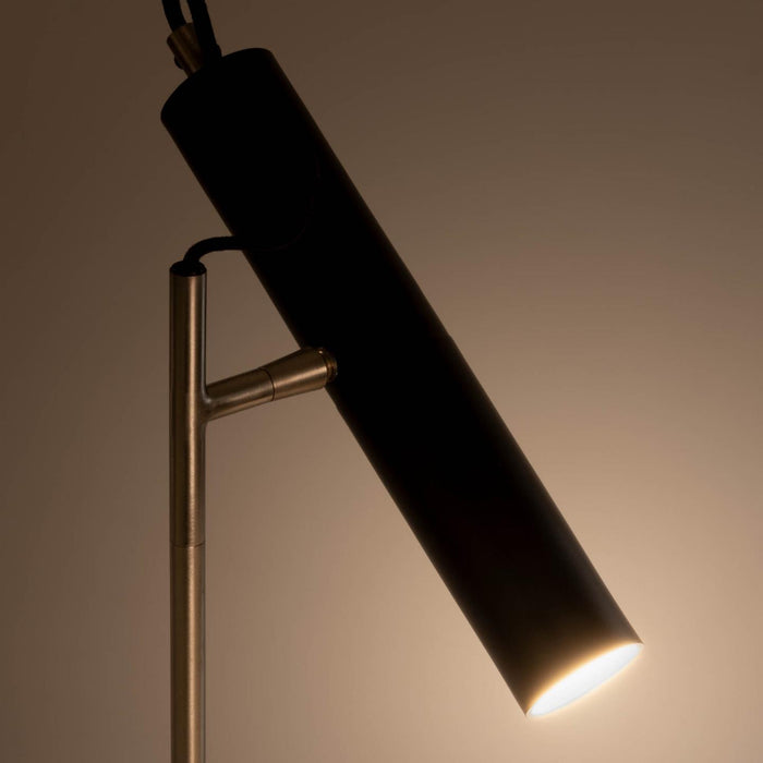 Lámpara de mesa Maude de metal con acabado negro
