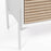 Mueble TV Marielle de chapa de fresno y lacado blanco 187 x 63 cm