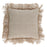 Funda de cojín Delcie de algodón beige con flecos de yute de 45 x 45 cm