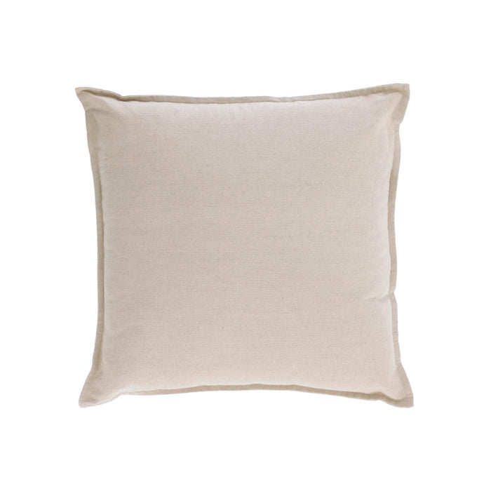 Funda cojín Achebe algodón y lino beige 45 x 45 cm