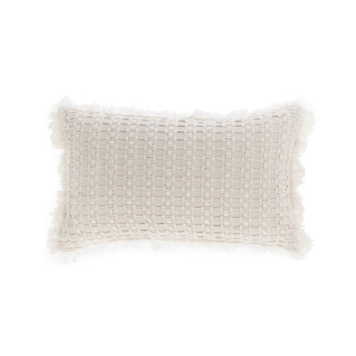 Funda de cojín Shallowin 100% algodón blanco de 30 x 50 cm