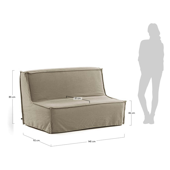 Sofá cama Lyanna 140 cm beige
