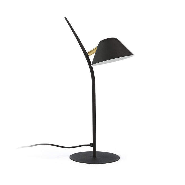 Lámpara de mesa Aurelia de acero con acabado negro