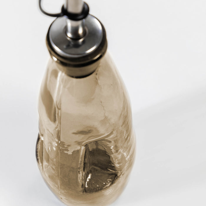 Aceitera-vinagrera Rohan de vidrio marrón 100% reciclado