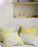 Funda cojín Etel 100% algodón limones amarillo y blanco 45 x 45 cm