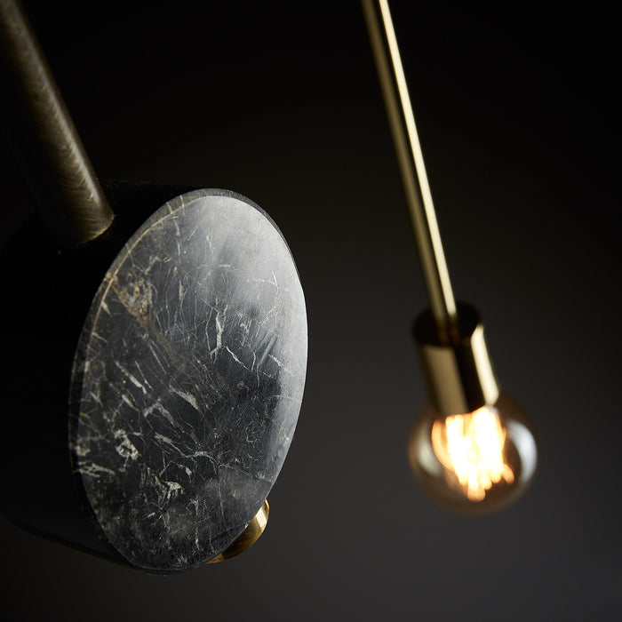 Lámpara de techo Wick de acero y mármol