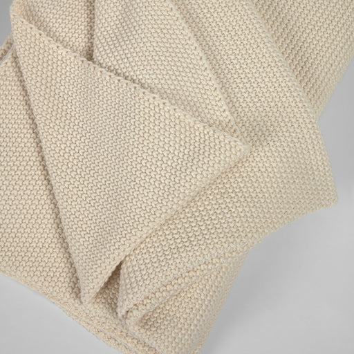 Manta Saian lisa 100% algodón beige 130 x 170 cm