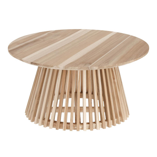 Mesa de centro Jeanette madera maciza de teca Ø 80 cm