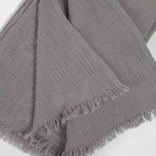 Manta Clarice 100% algodón gris 70 x 100 cm