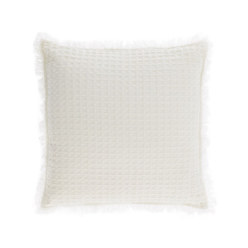 Funda de cojín Shallow 100% algodón blanco de 45 x 45 cm