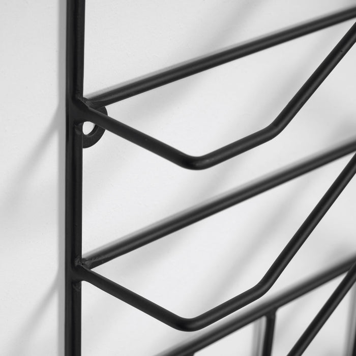 Revistero de pared Yamine metal negro 33 x 45 cm — Koduz