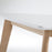 Mesa Anit 140 x 80 cm lacado blanco patas madera maciza de fresno